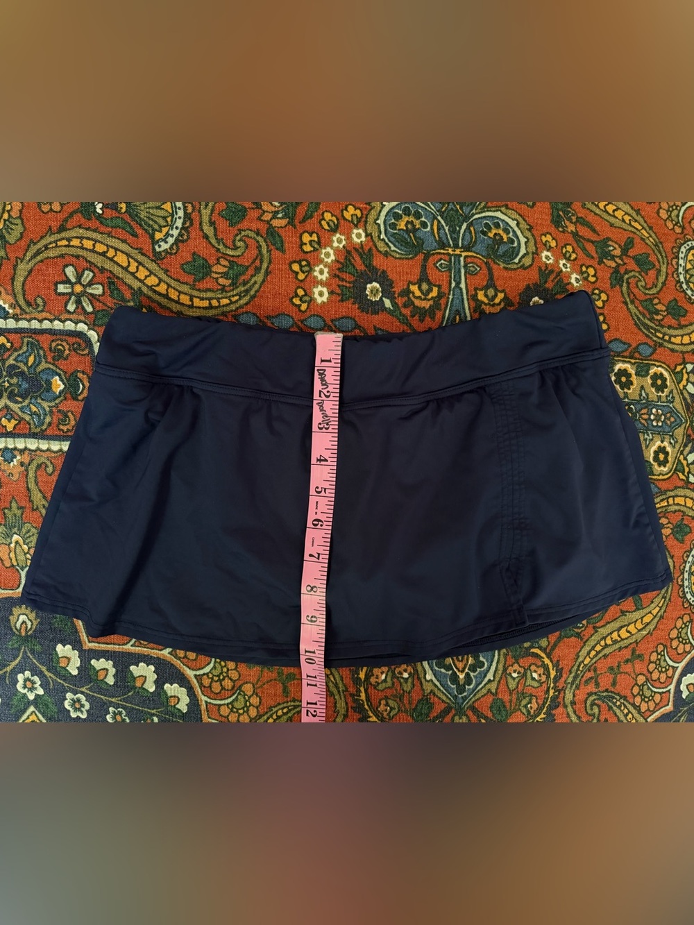 Lands' End Navy Active Swim Skirt UPF 50 & chlorine resistant performance fabric - Picture 6 of 7